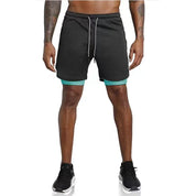 2023 Men Running Shorts Summer Sportswear Double-deck Short Pant 2 In 1 Training Workout Clothing Male Gym Fitness Sport Shorts