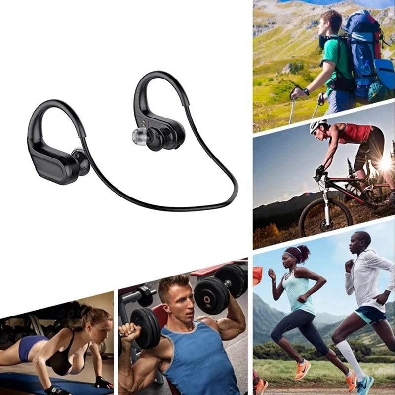 TWS Swimming IPX8 Deep Diving Waterproof Headphone Bluetooth Wireless Earphone 8GB RAM MP3 Music Player Fitness Sport Headset