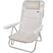 Beige Aktive aluminum multiposition folding chair, portable folding beach chair, beach chair, folding chair, beach chairs, folding chairs, camping chair, outdoor garden chairs, fishing chairs, beach chair