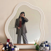Makeup Mirror Wavy Shaped Hanging Wall Vanity Mirror