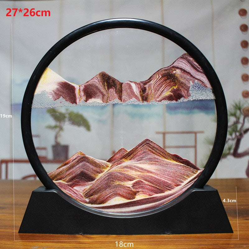 3D Quicksand Painting Dynamic Three-dimensional Hourglass Art Glass Liquid Decoration