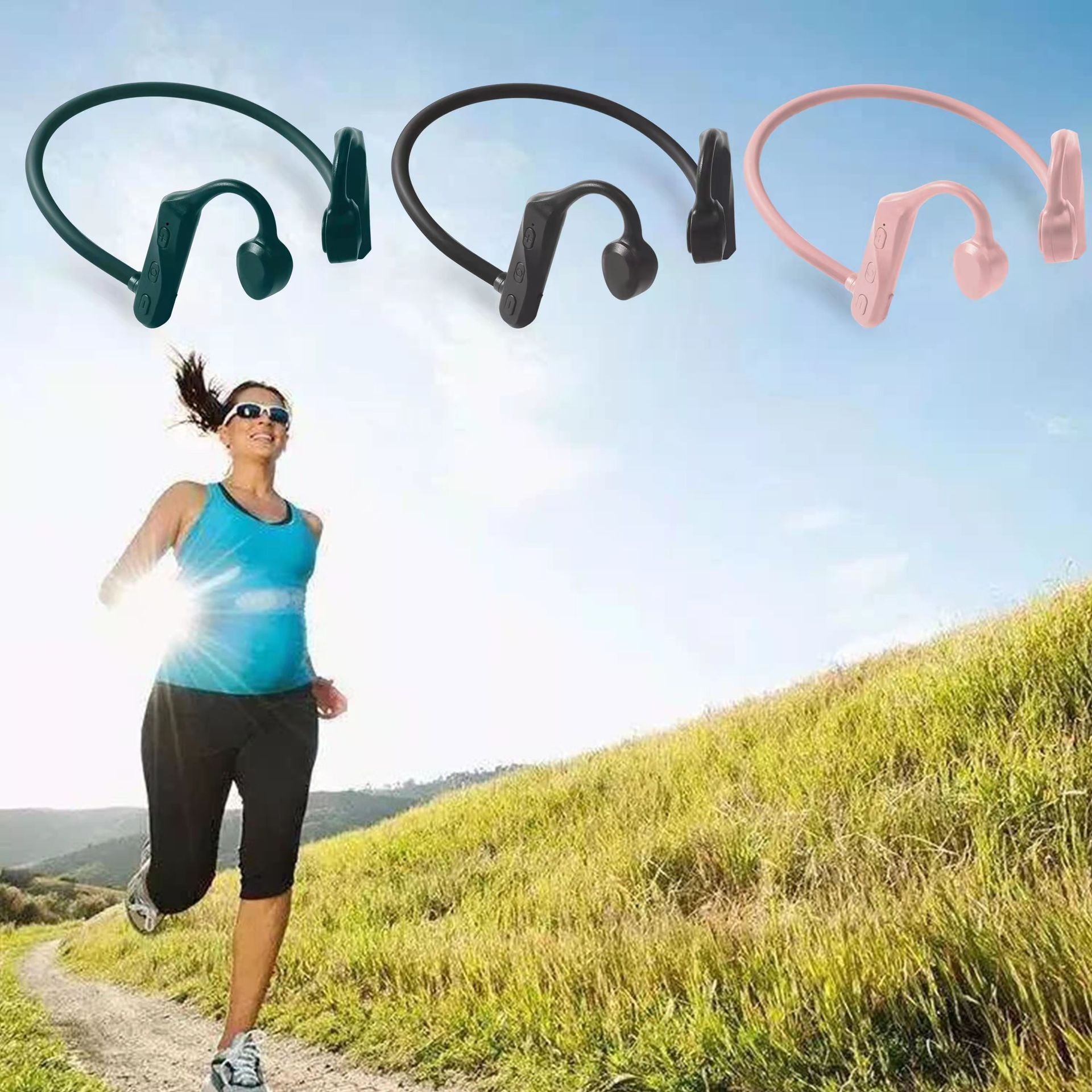 NEW Sports Headphones Wireless Earphone TWS Bluetooth-Compatible Headset Hands-free With Mic For Running Driving Cycling