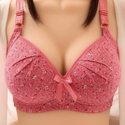 Pure Cotton Printed Bra Without Wire Push Up